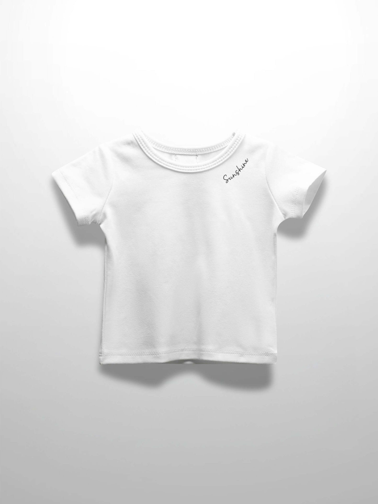 White Fitted Short Sleeve T-Shirt