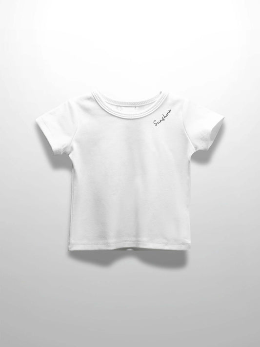 White Fitted Short Sleeve T-Shirt