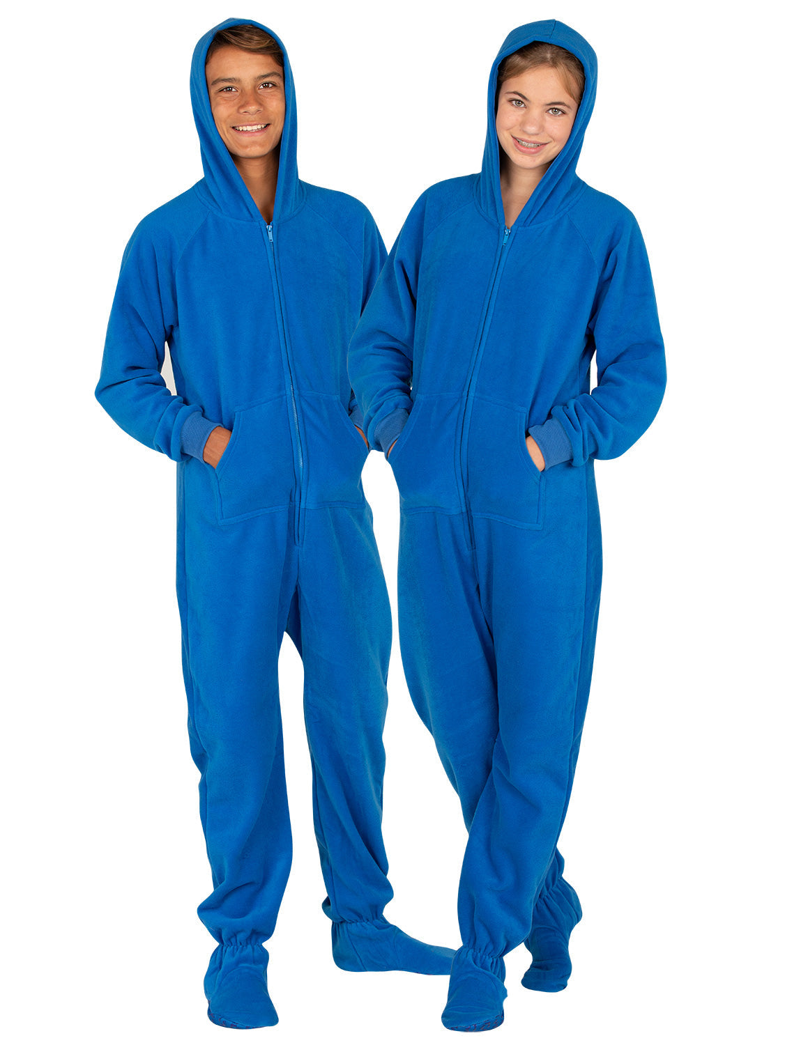 Brilliant Blue Kids Hoodie Fleece Onesie