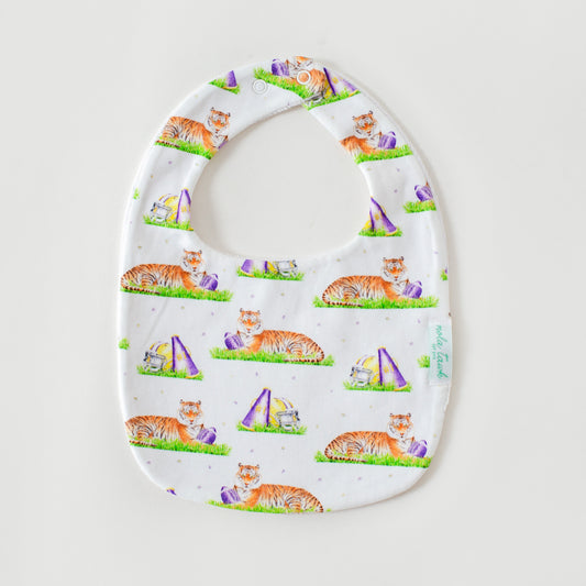 Mascot Mania in Louisiana Organic Cotton Baby Bib