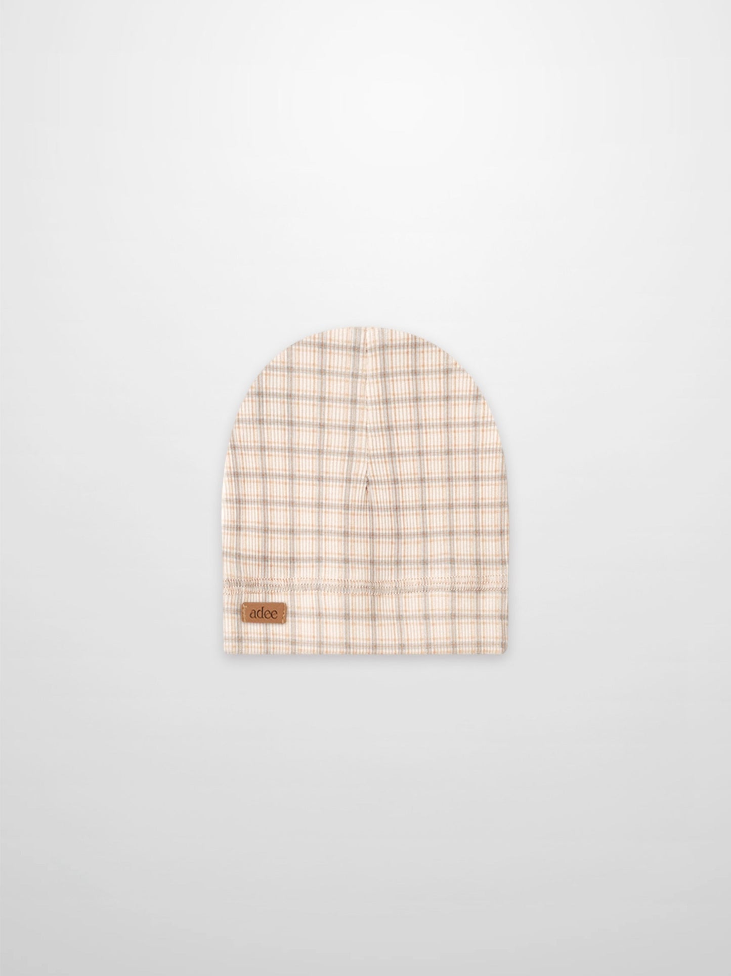 Oatmeal Grid Hat - Blue