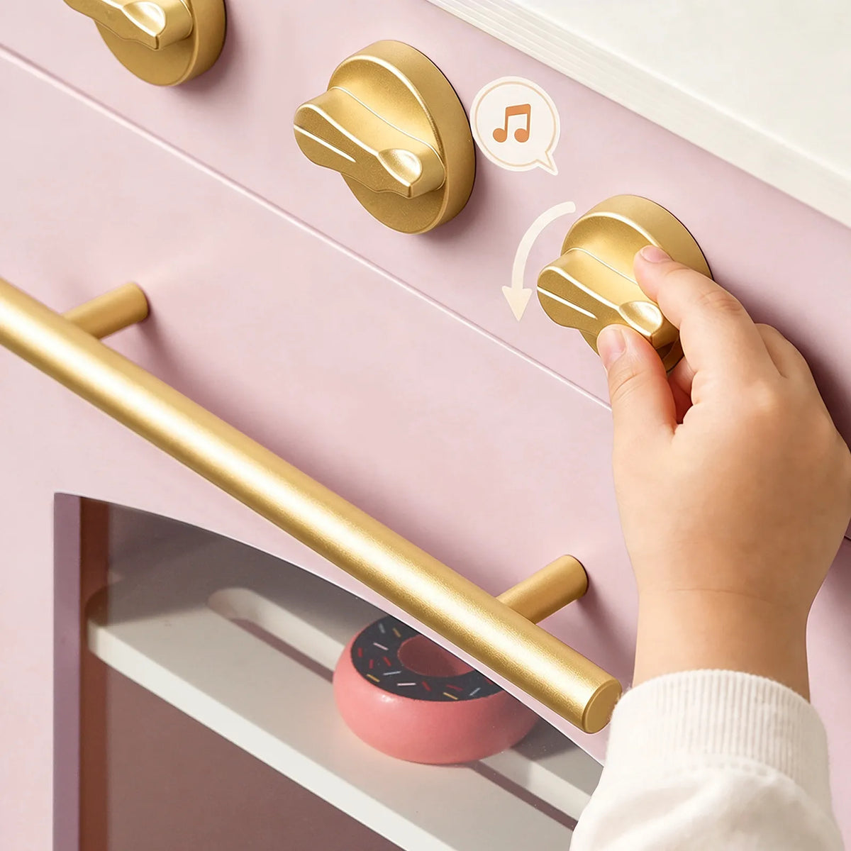 Tiny Land® Wooden Play Kitchen with Storage for Creative Toddlers