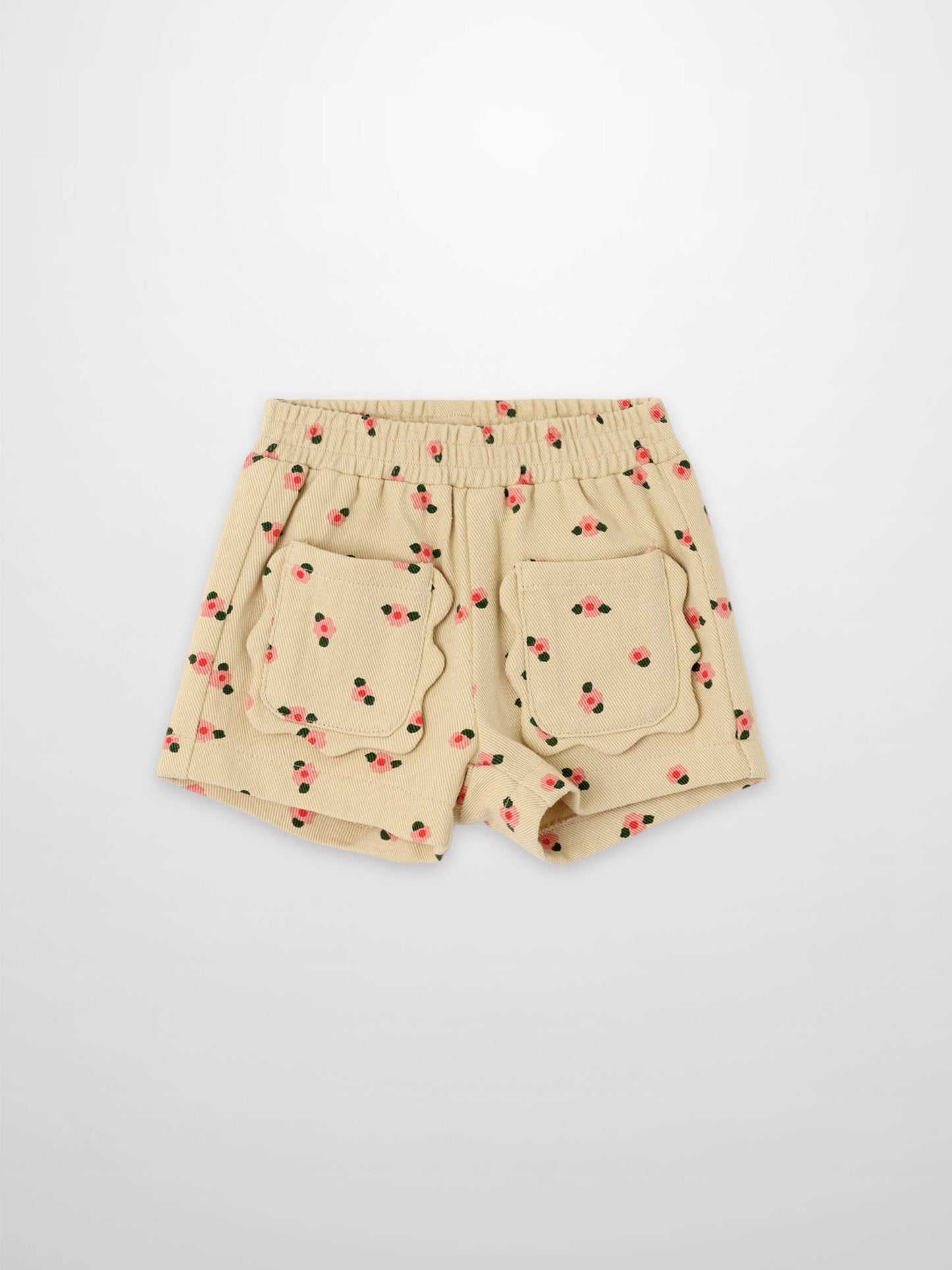 Tan Floral Shorts