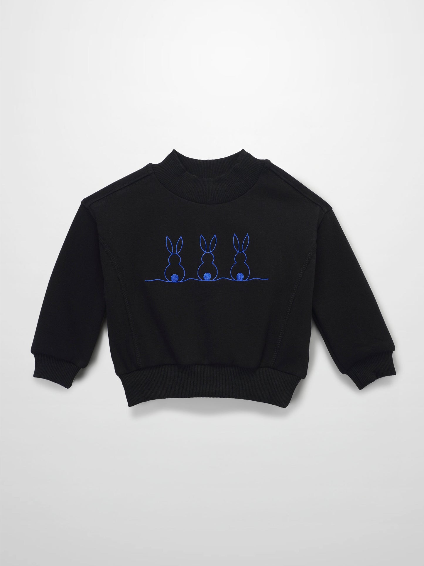 Embroidered Bunny Sweatshirt - Blue