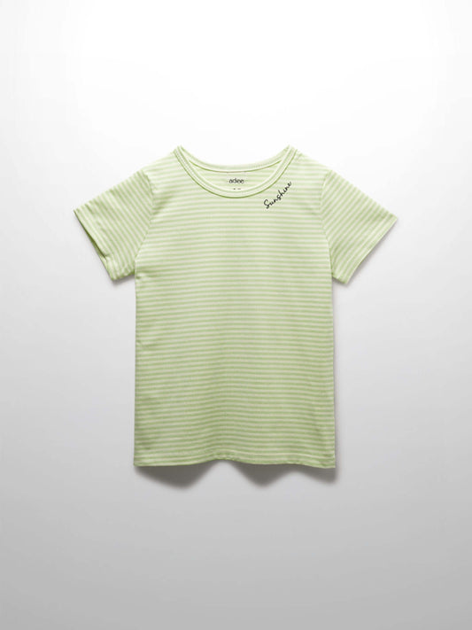 Yellow Striped Short Sleeve T-Shirt