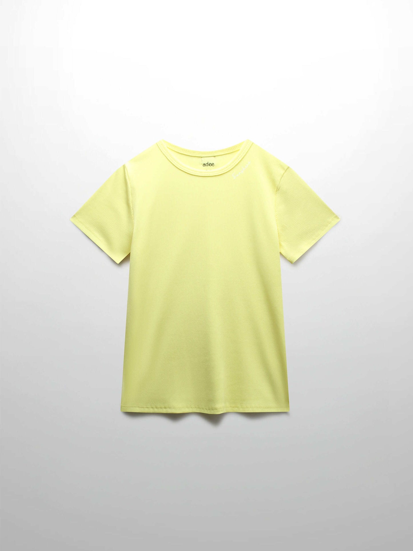 Yellow Ribbed T-Shirt