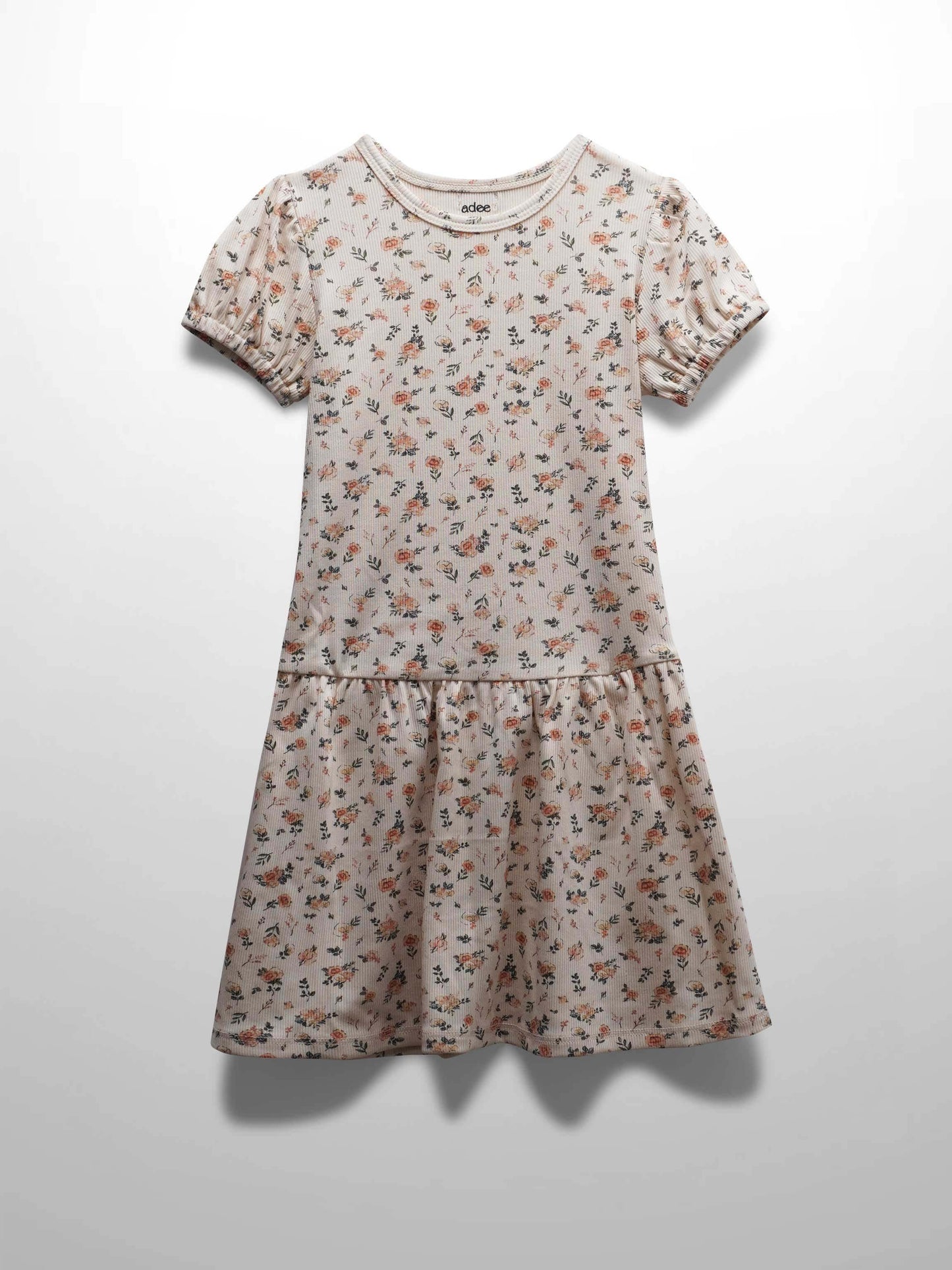 Petit Floral Dress- Short Bubble Sleeve