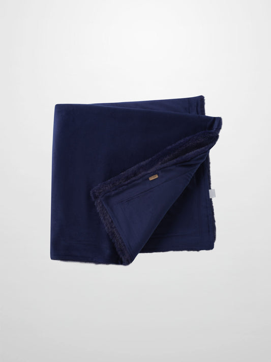 Plush Velour Blanket - Navy