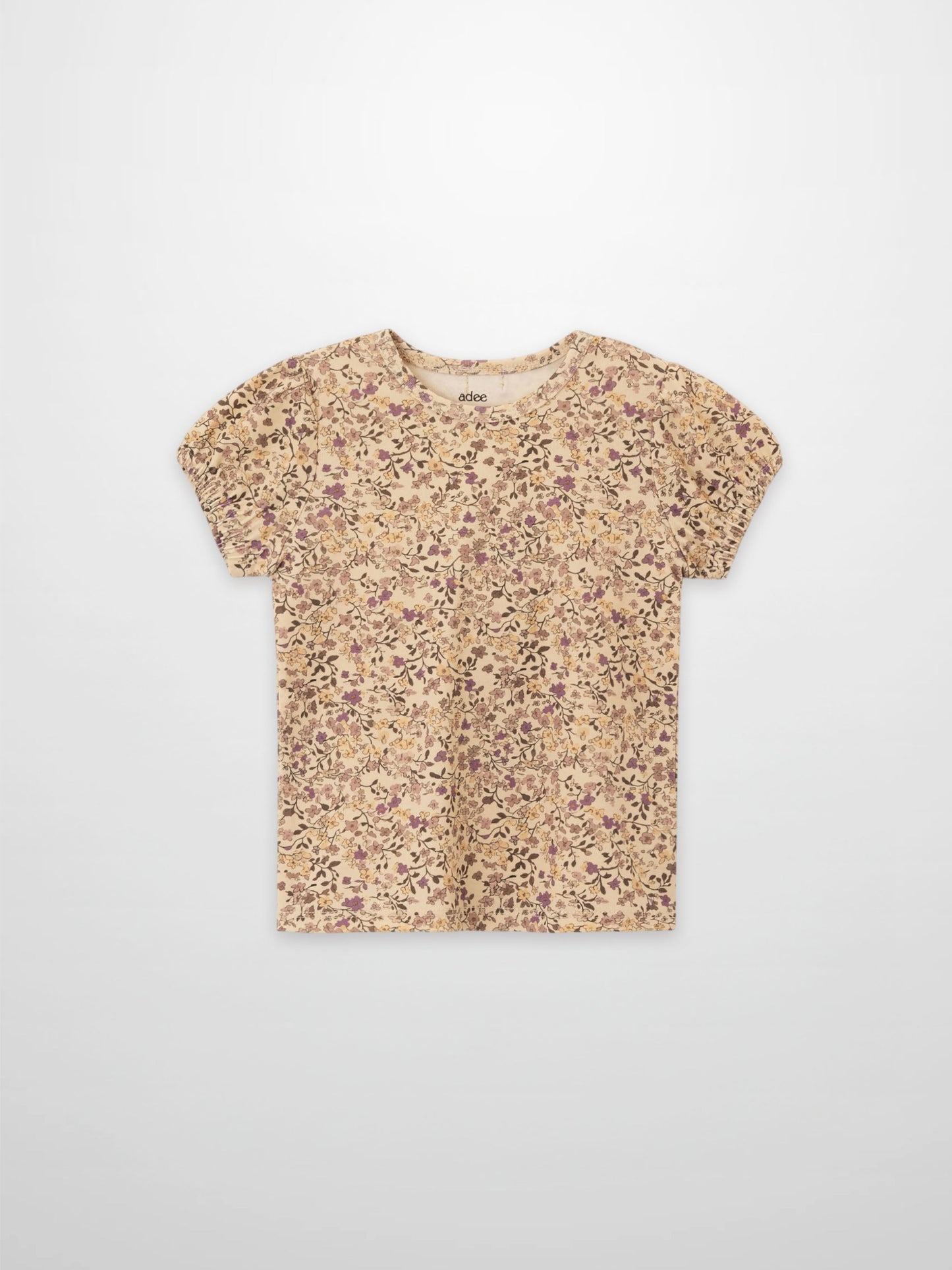 Purple Flower Short Sleeve Shirt