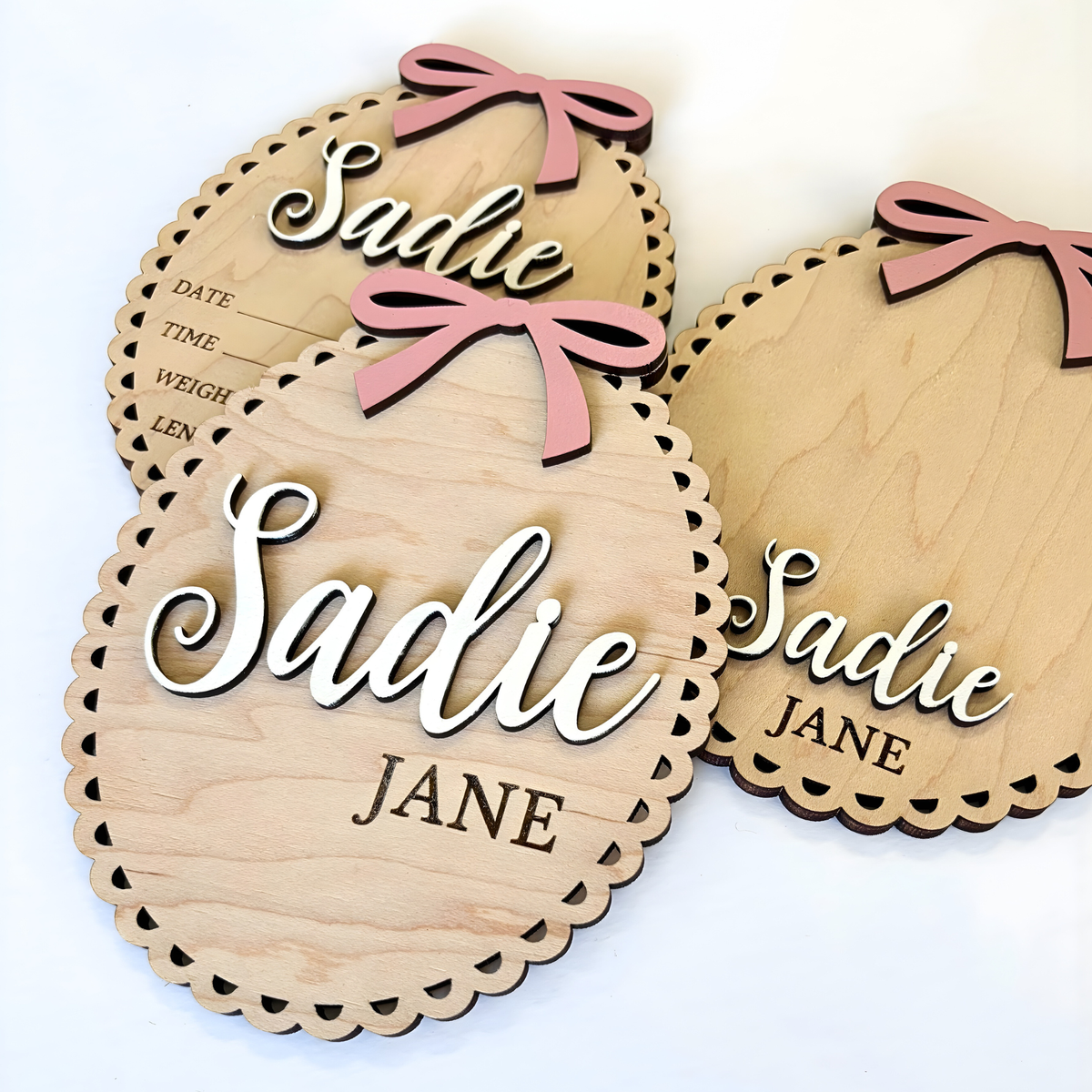 Baby Name Announcement Sign Newborn Girl