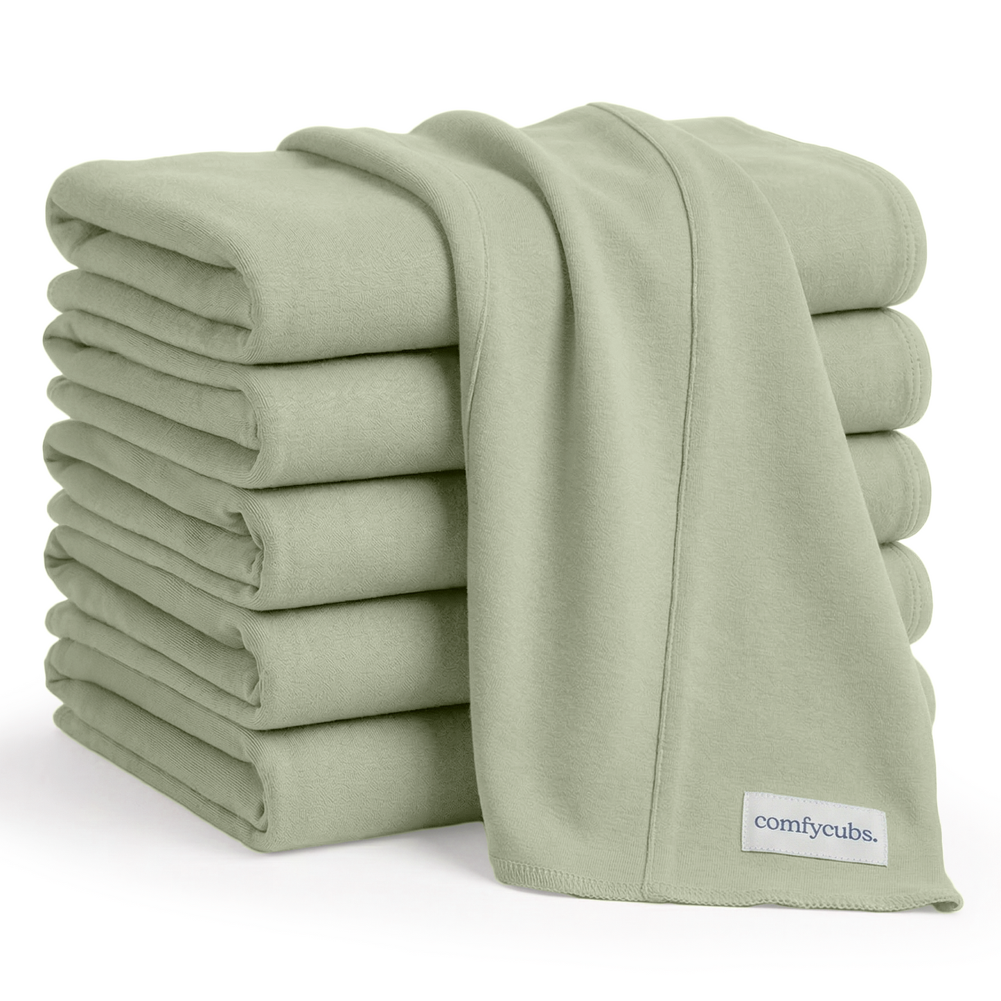 Cotton Burp Cloths in Sage
