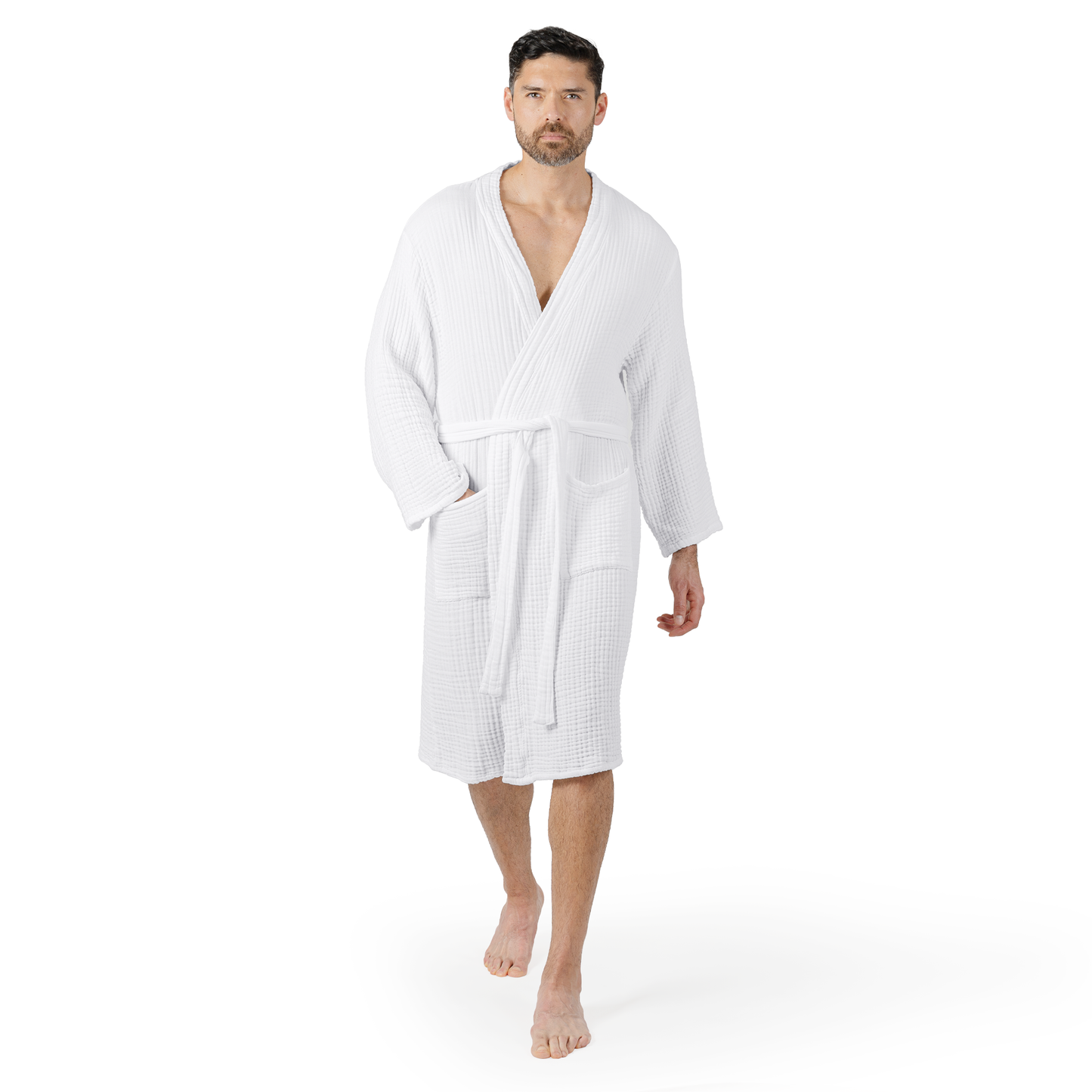 Muslin Bathrobe in White