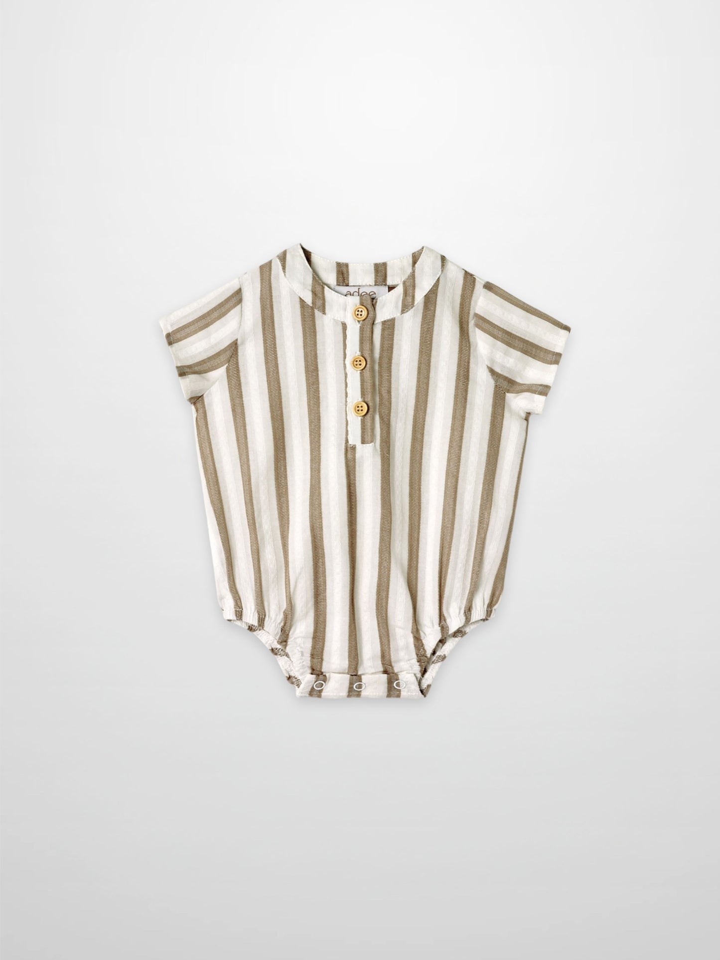 Tan and White Stripe Romper