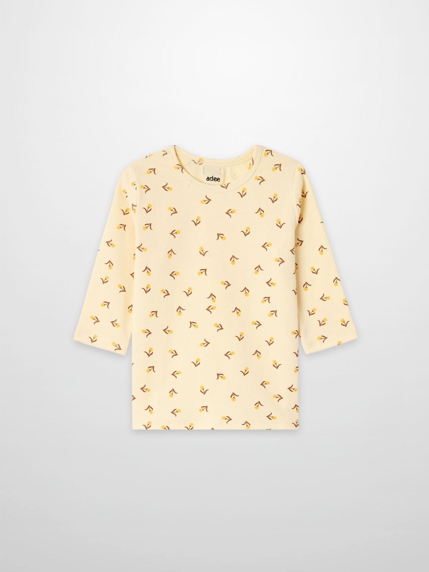 Butter Yellow Tulip T-shirt - 3/4 Sleeve