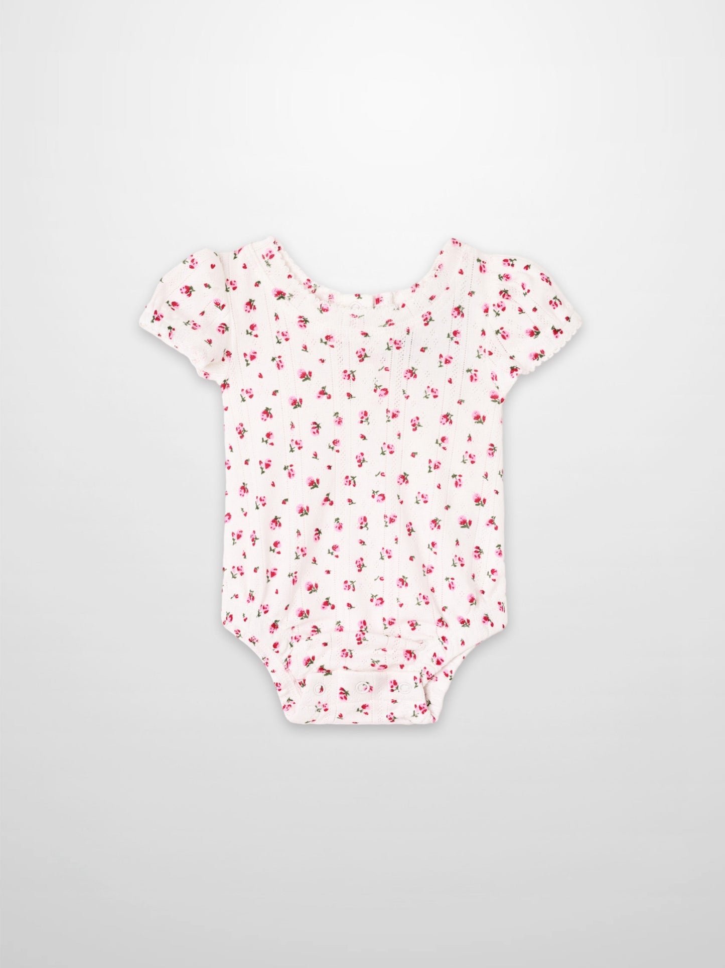 Pointelle Floral Romper