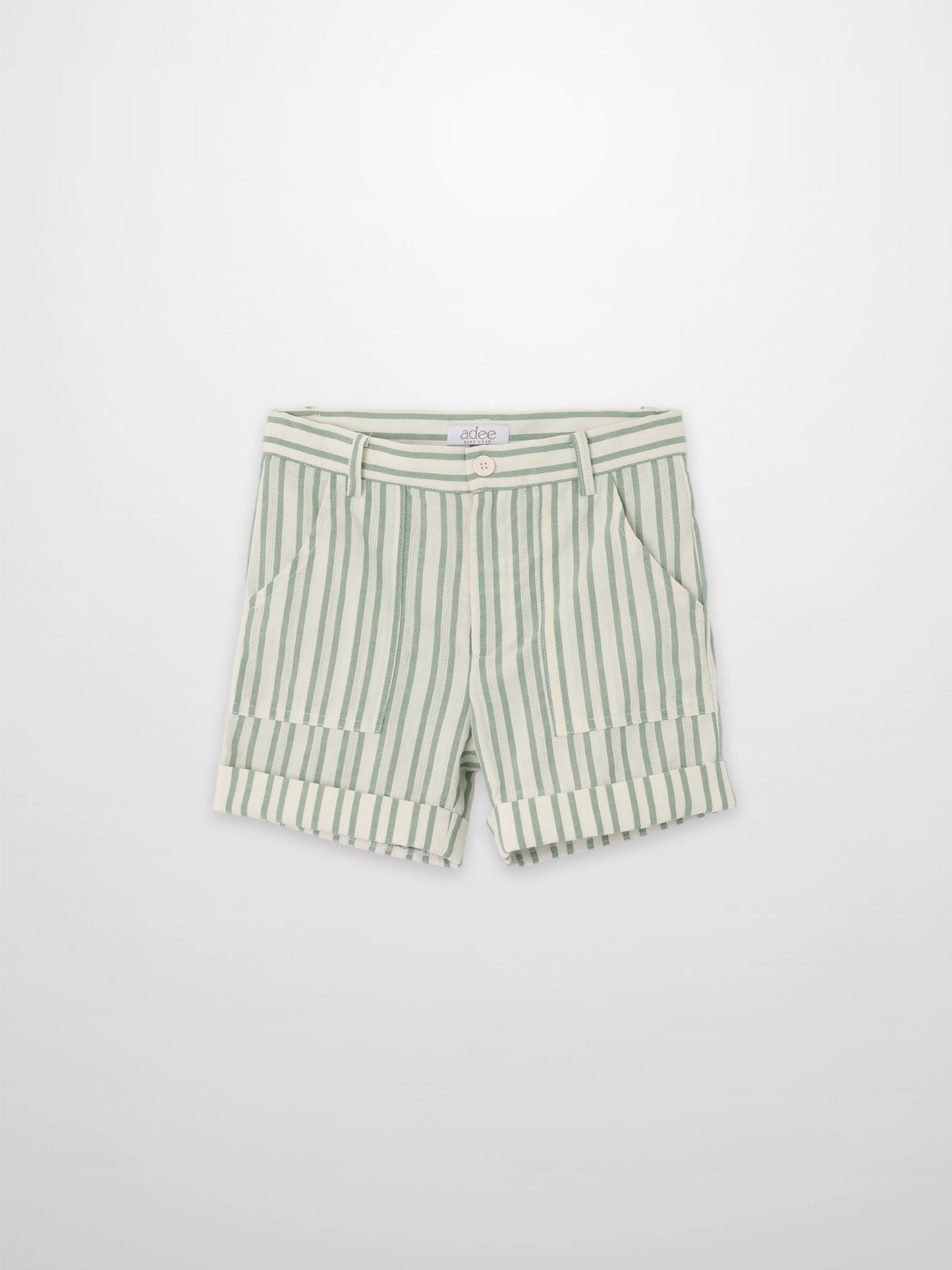 Green Striped Shorts