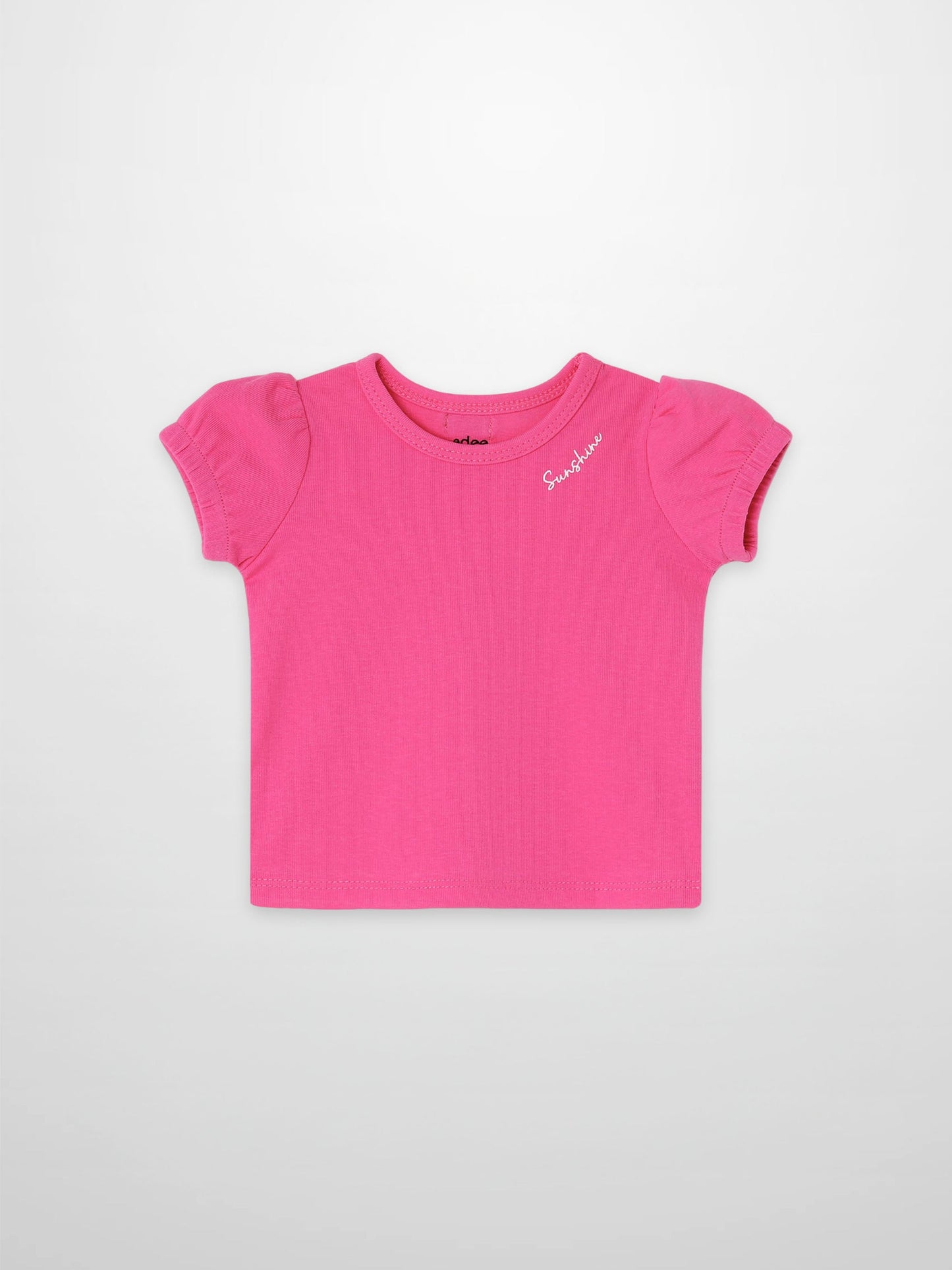 Short Sleeve Bubble T-Shirt - Pink