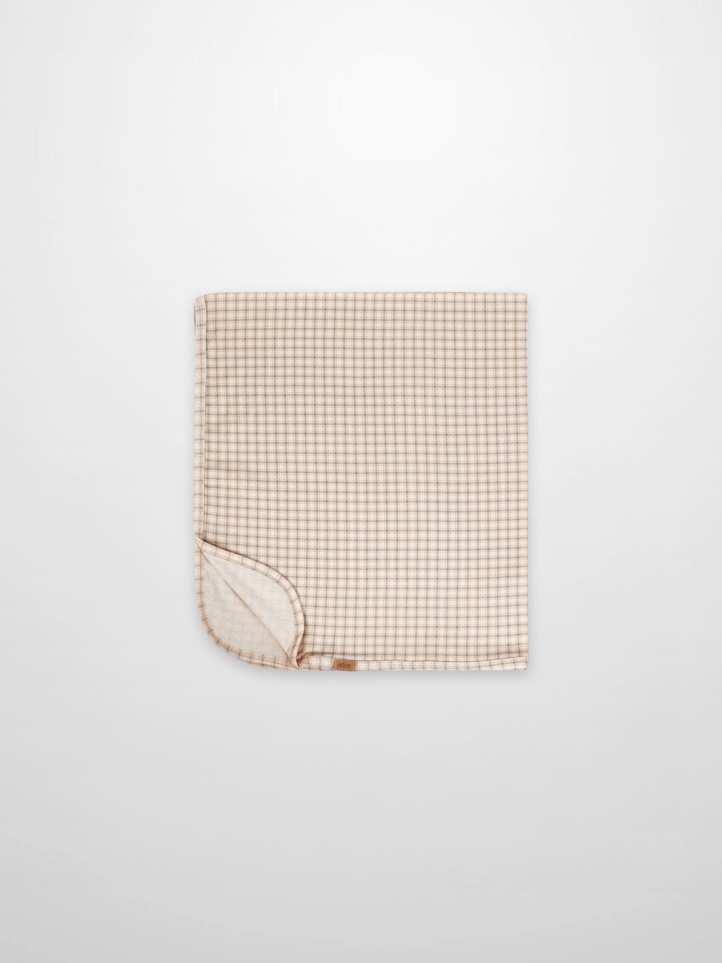 Oatmeal Grid Blanket - Blue