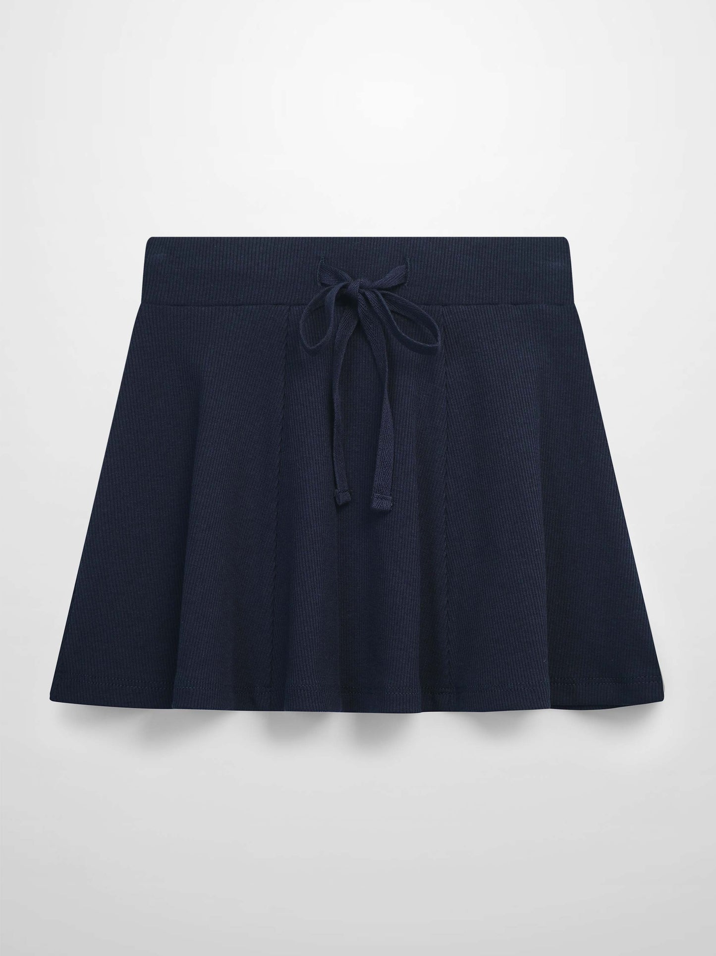 Ribbed Circle Skirt - Navy