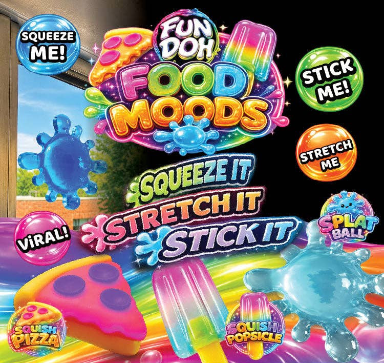 Fun Doh Food Moods Pizza Sticky Squishy Sensory Fidget Toy