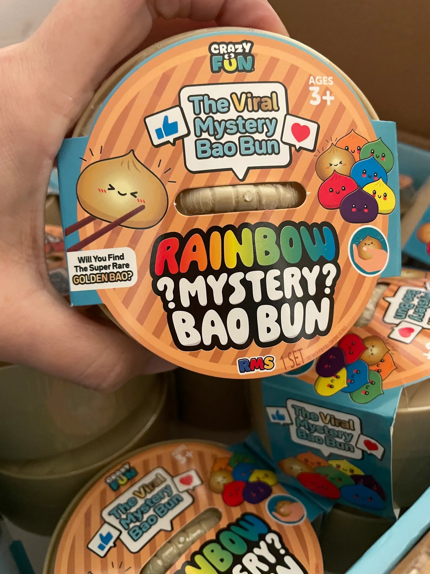 RMS Crazy Fun™ Rainbow Mystery Bao Bun | Mystery Squishy Toy & Rare Rainbow Chase