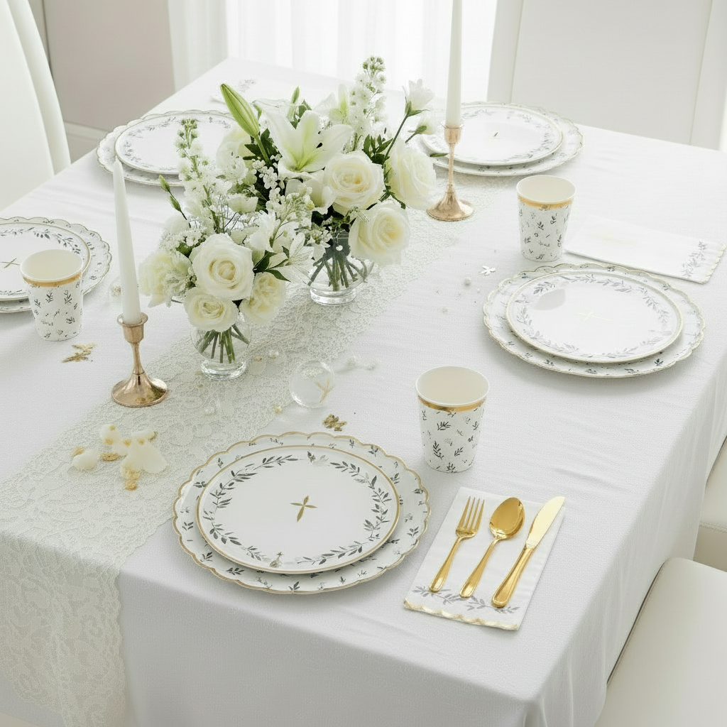 Floral Eucalyptus Paper Cups 9oz (8 Pack)