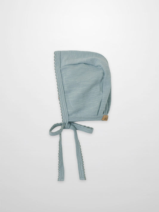 Blue Scalloped Bonnet