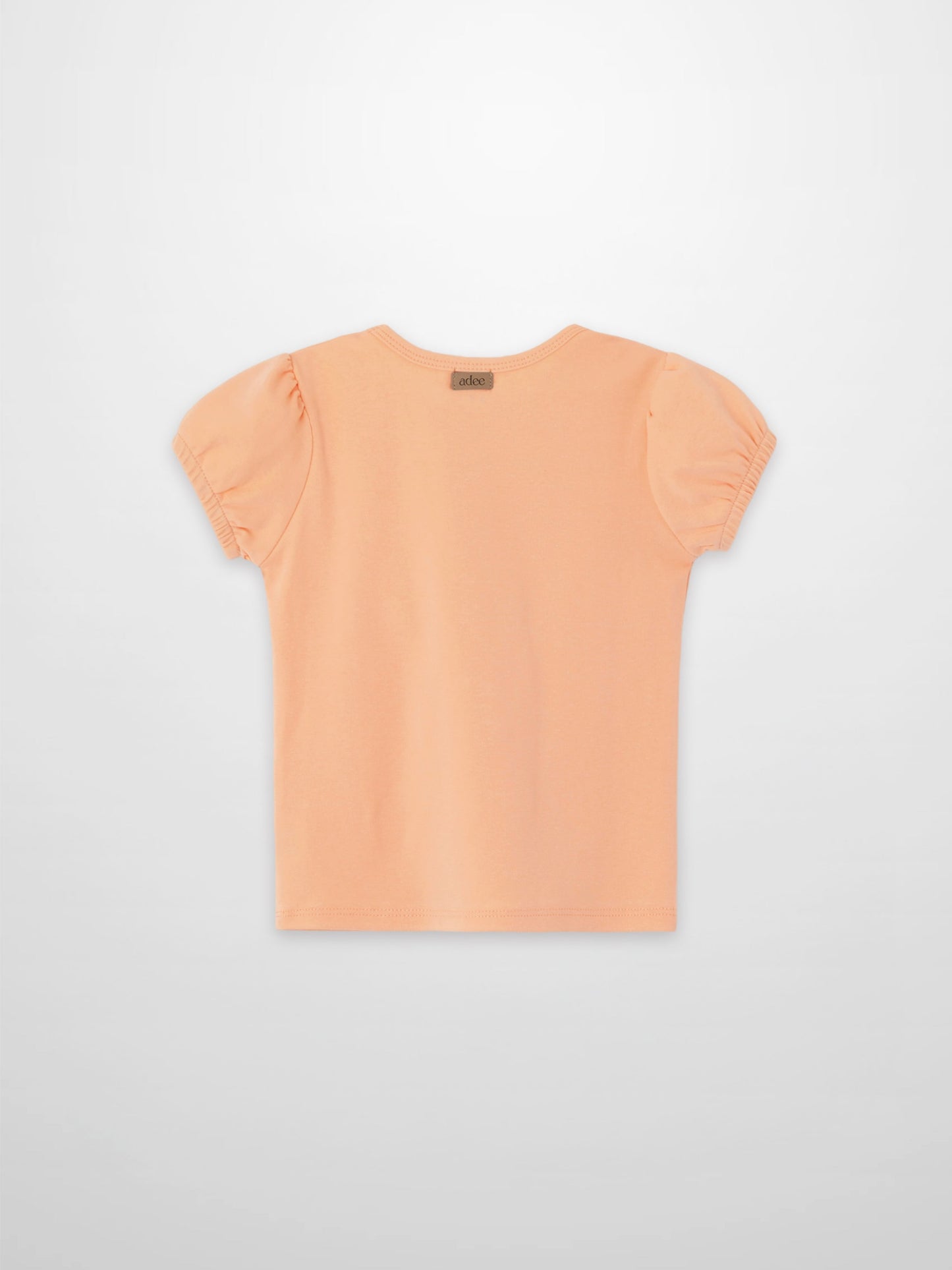 Short Puff Sleeve T-shirt - Peach