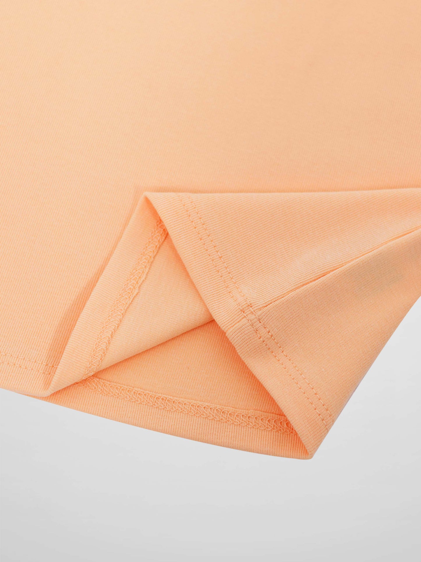 Short Puff Sleeve T-shirt & Shorts Set - Peach