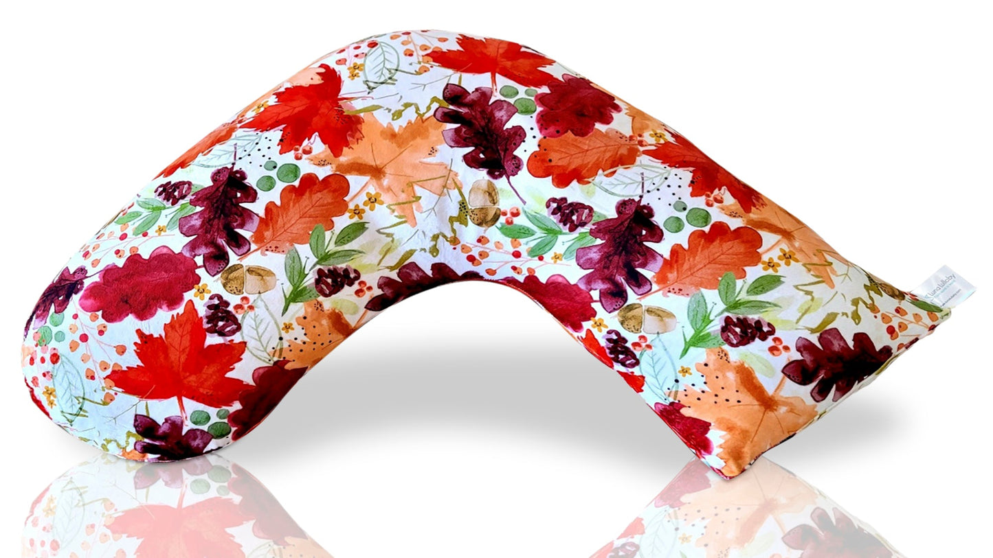 Award-Winning Nursing Pillow - Autumn Leaves Design | Ergonomic Breastfeeding Support | Luna Lullaby