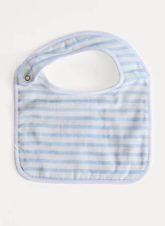 Blue & White Striped Bib