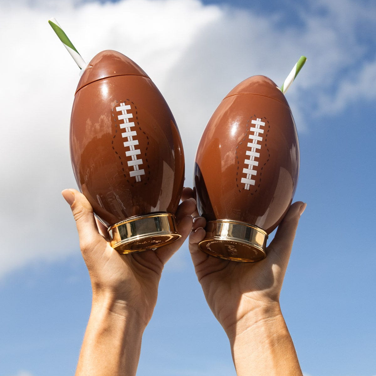 Football Novelty Sippers, 24oz (Set of 2, 6, or 12)