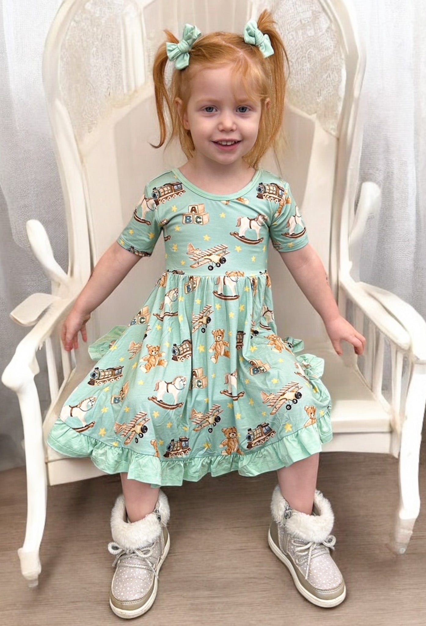 Jade | Baby Bamboo Clip on Bow Set