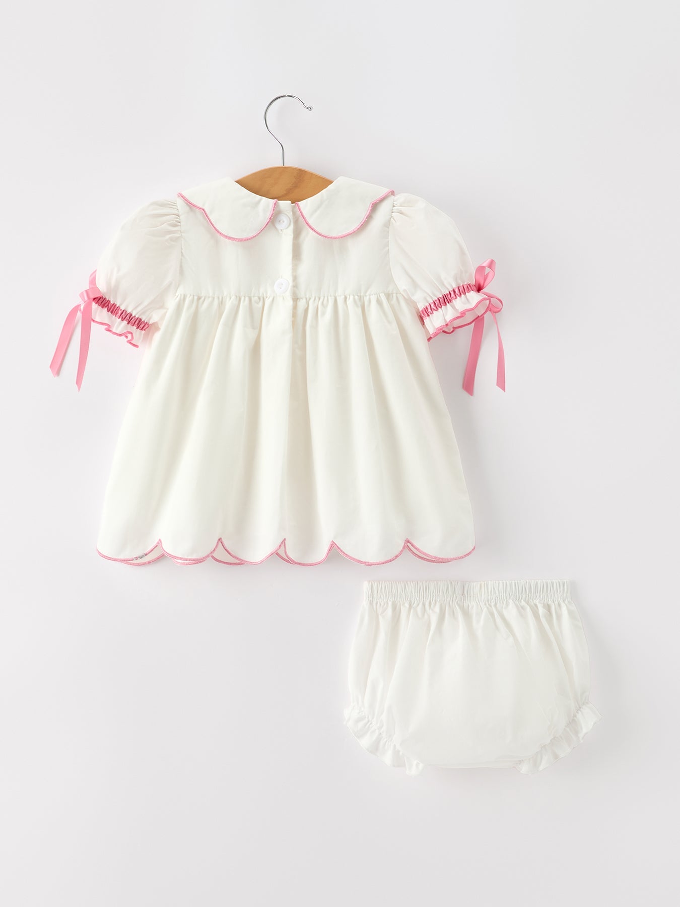 Church Christ Pink Cross Bishop Christening Girls Bloomer Set