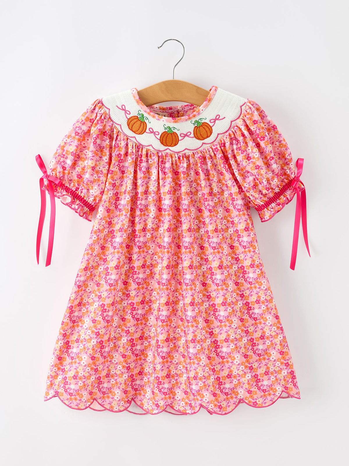 girls fall floral thanksgiving dress Halloween & Hot Pink Smocked Twirl 5 and full Urban Outfitters + Lizzy Size:Size 16 / 2XL 2026 GLOBAL PARTY EDIT