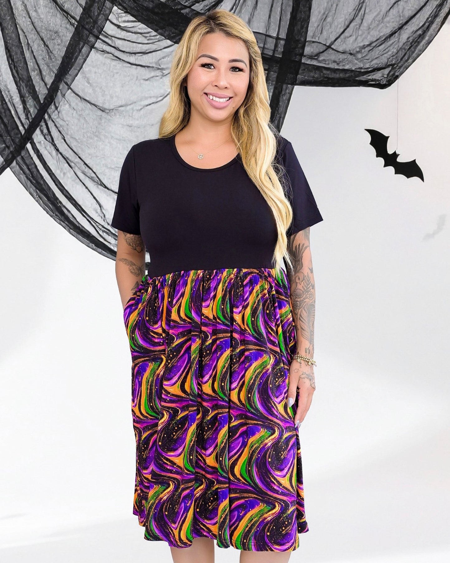 Halloween | Magic Swirls | Women's Bamboo Dress