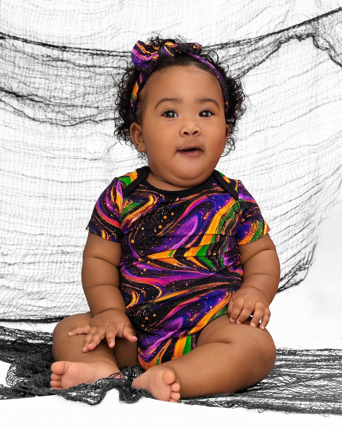 Halloween | Magic Swirls | Bamboo Baby Onesie