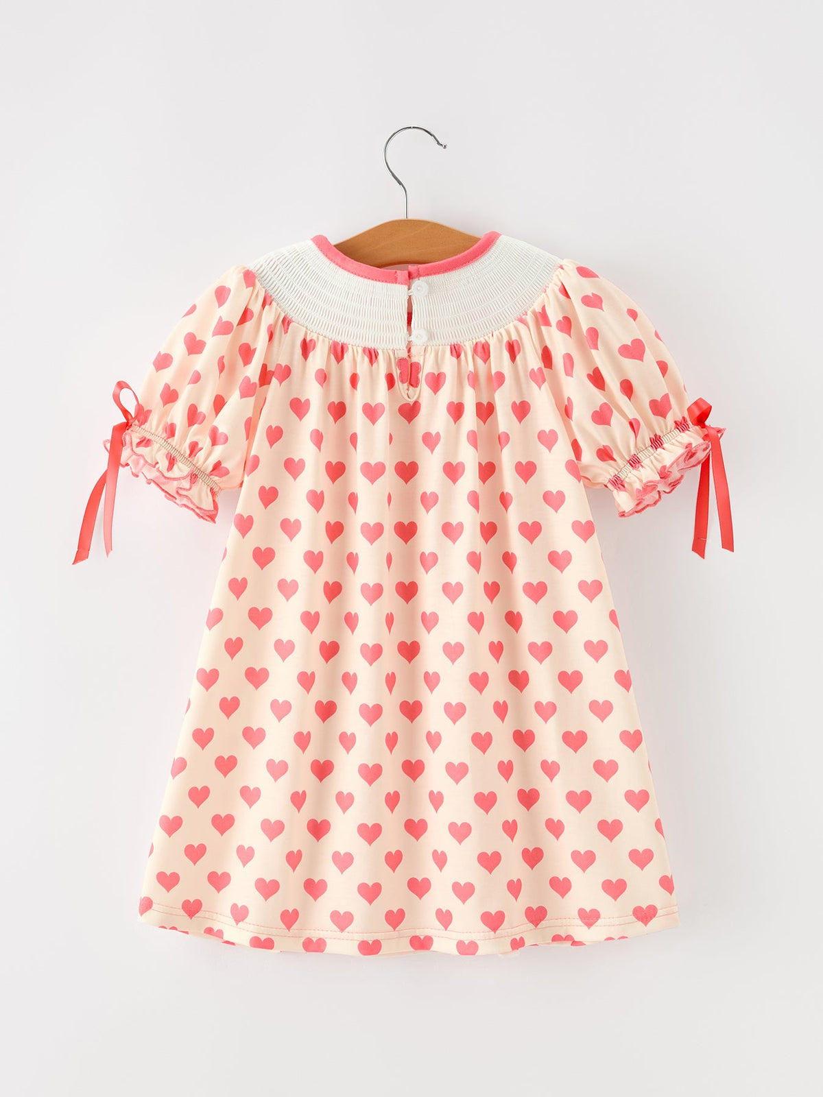 Girls Valentine's Day God Is Love Heart Smocked Dress