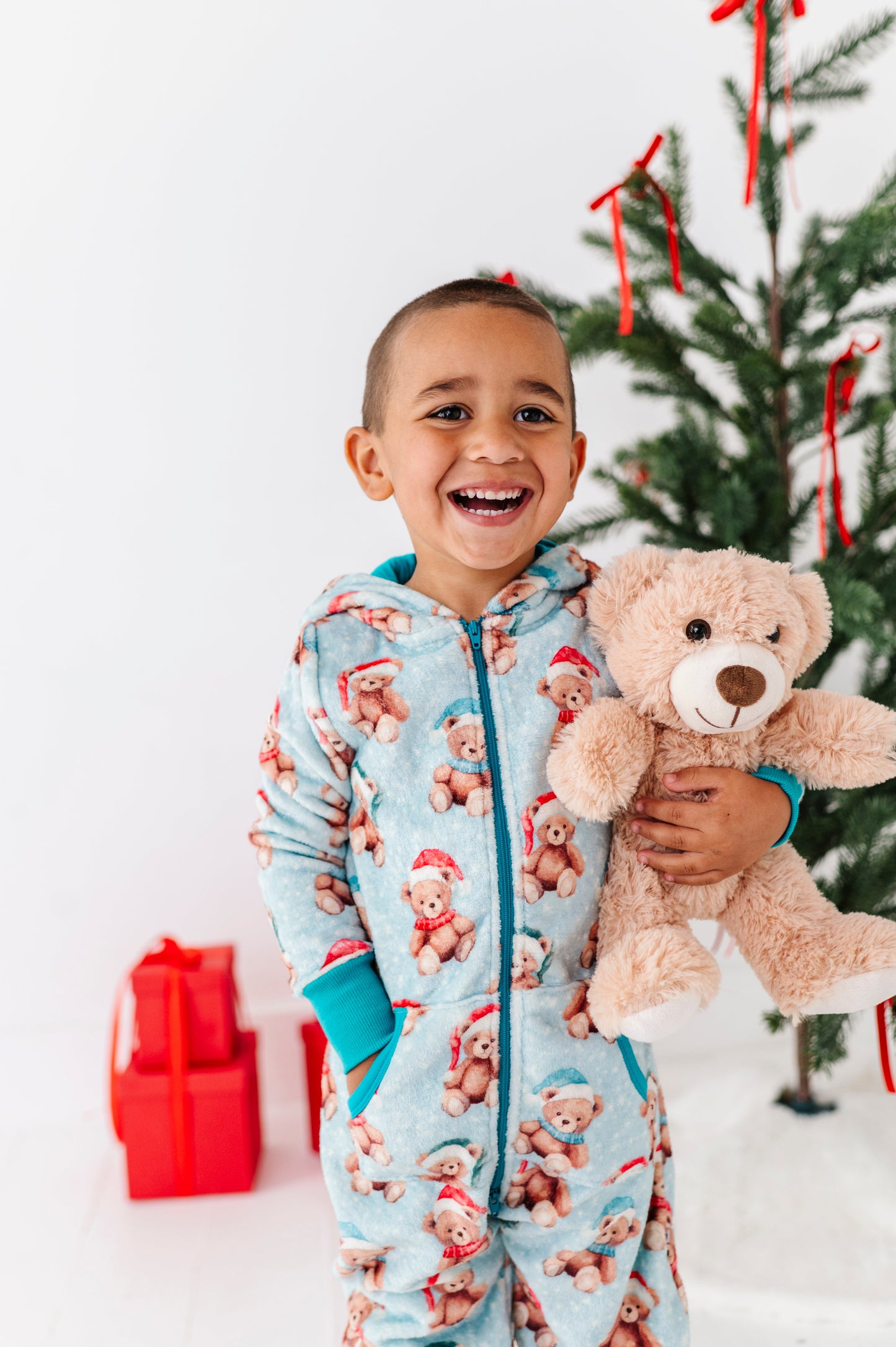 Beary Merry Microfleece Hooded Jumpsuit