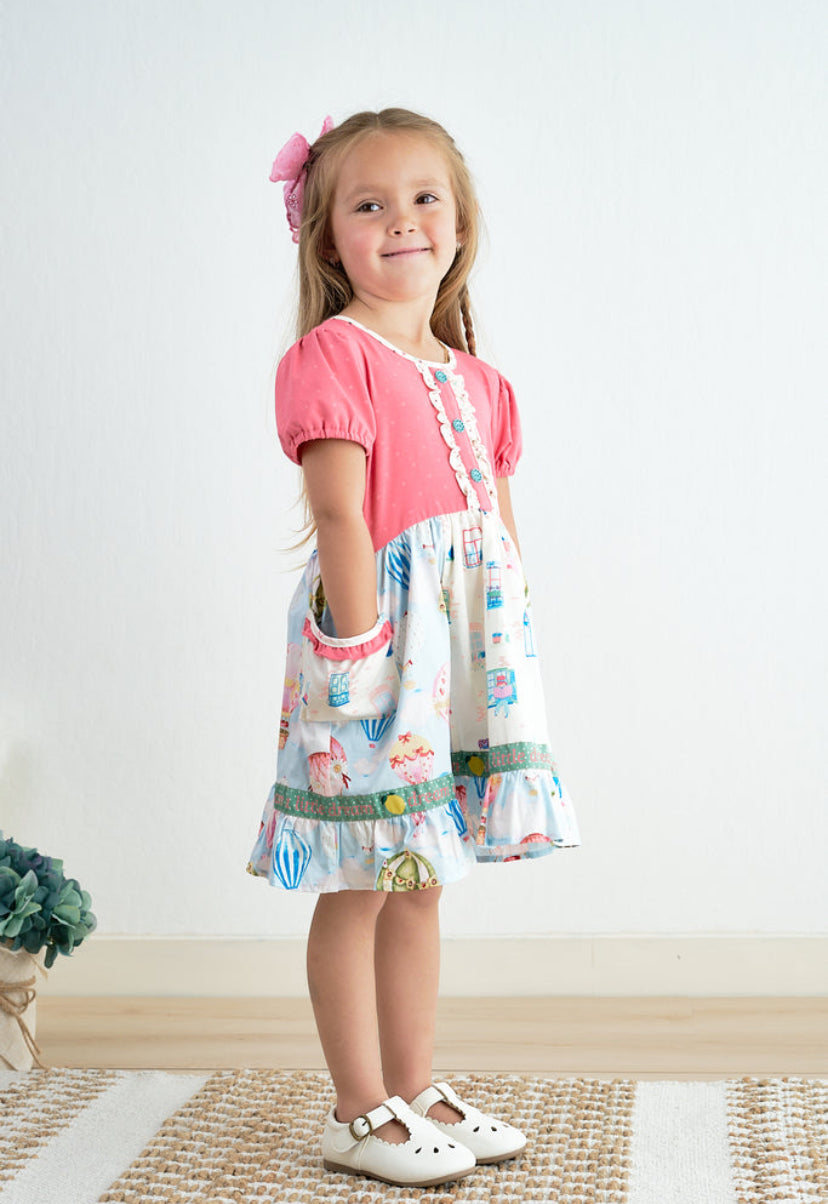 Platinum hot air balloon dress