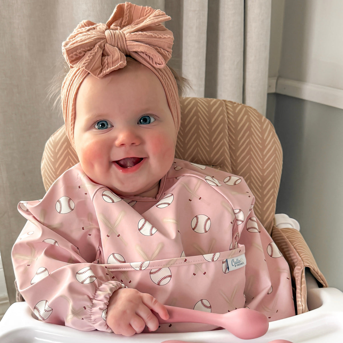 The Grayson Long Sleeve Bib - Baseball