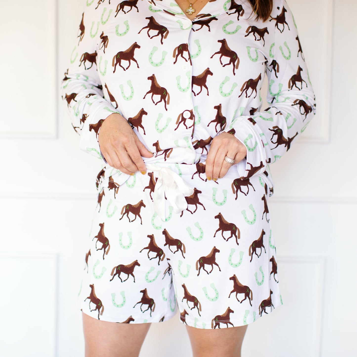 Horse Women's Button down short set