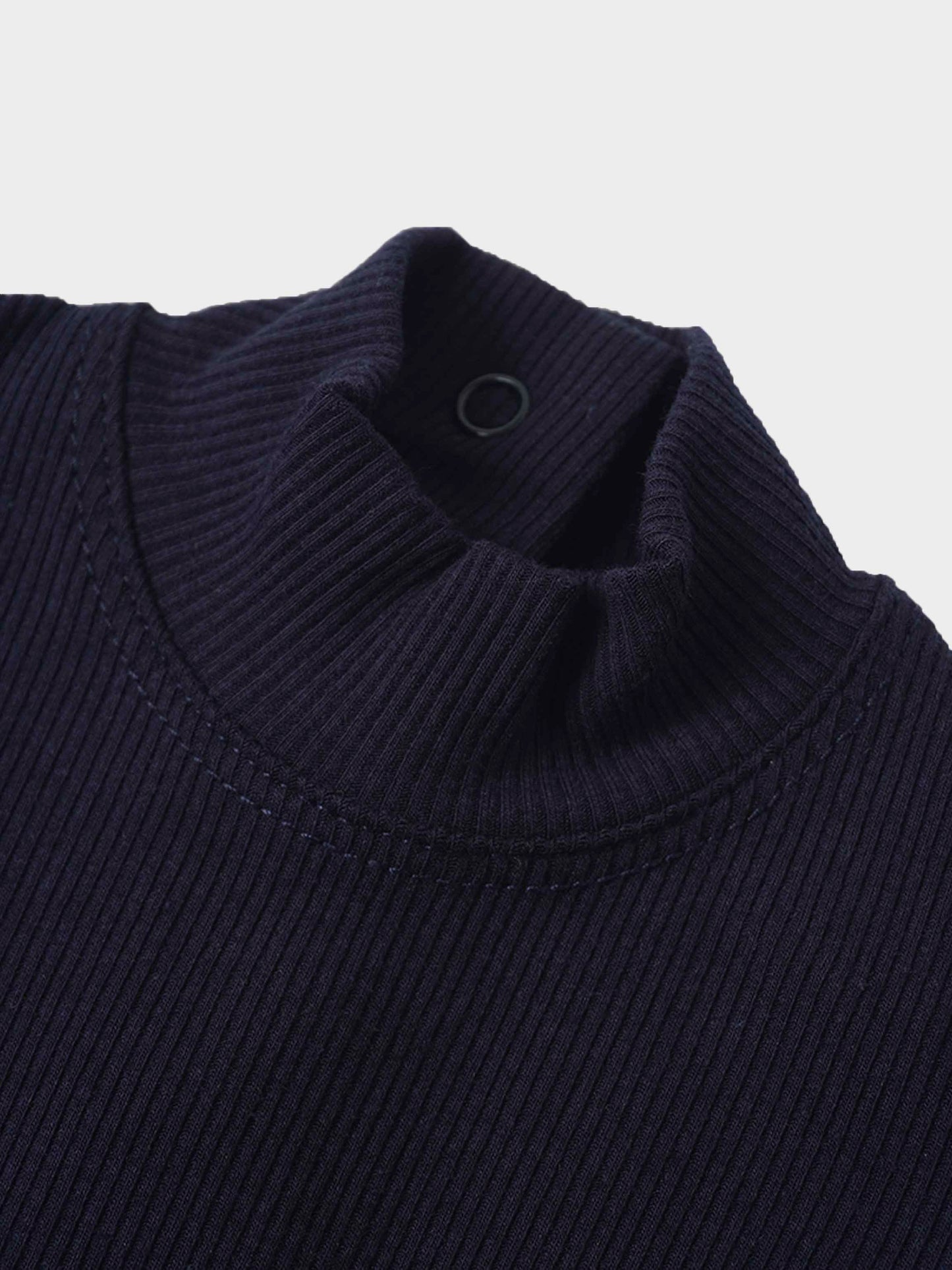Mock Neck Stretchy - Navy
