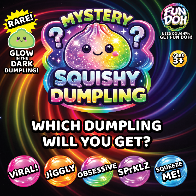 Fun Doh Mystery Dumpling Squishies – Viral Sensory Fidget Toy