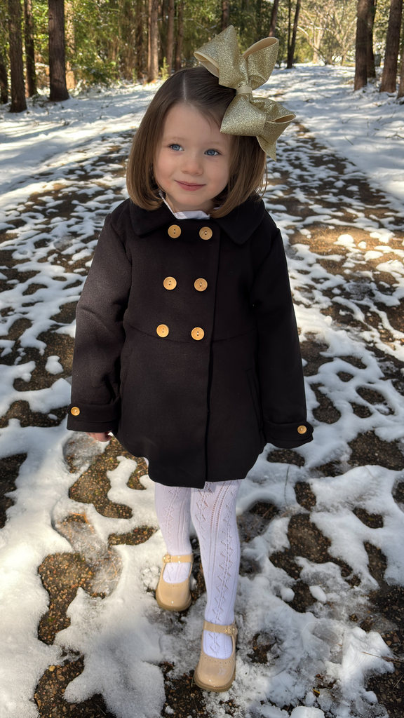 Gold Glitter Vinyl with Grosgrain Underlay Hair Bow – Wee Ones™