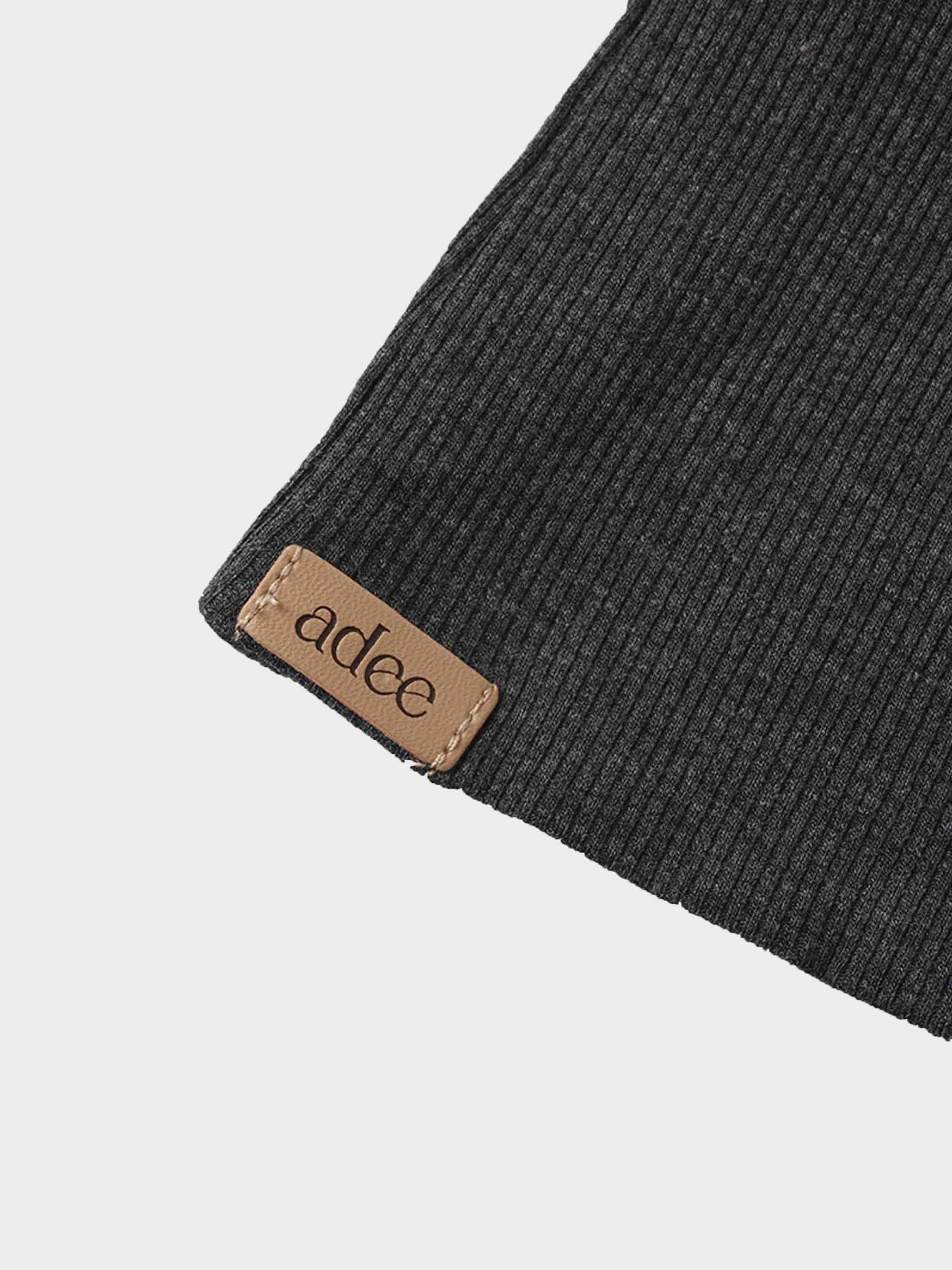 Mock Neck Beanie - Heather Grey