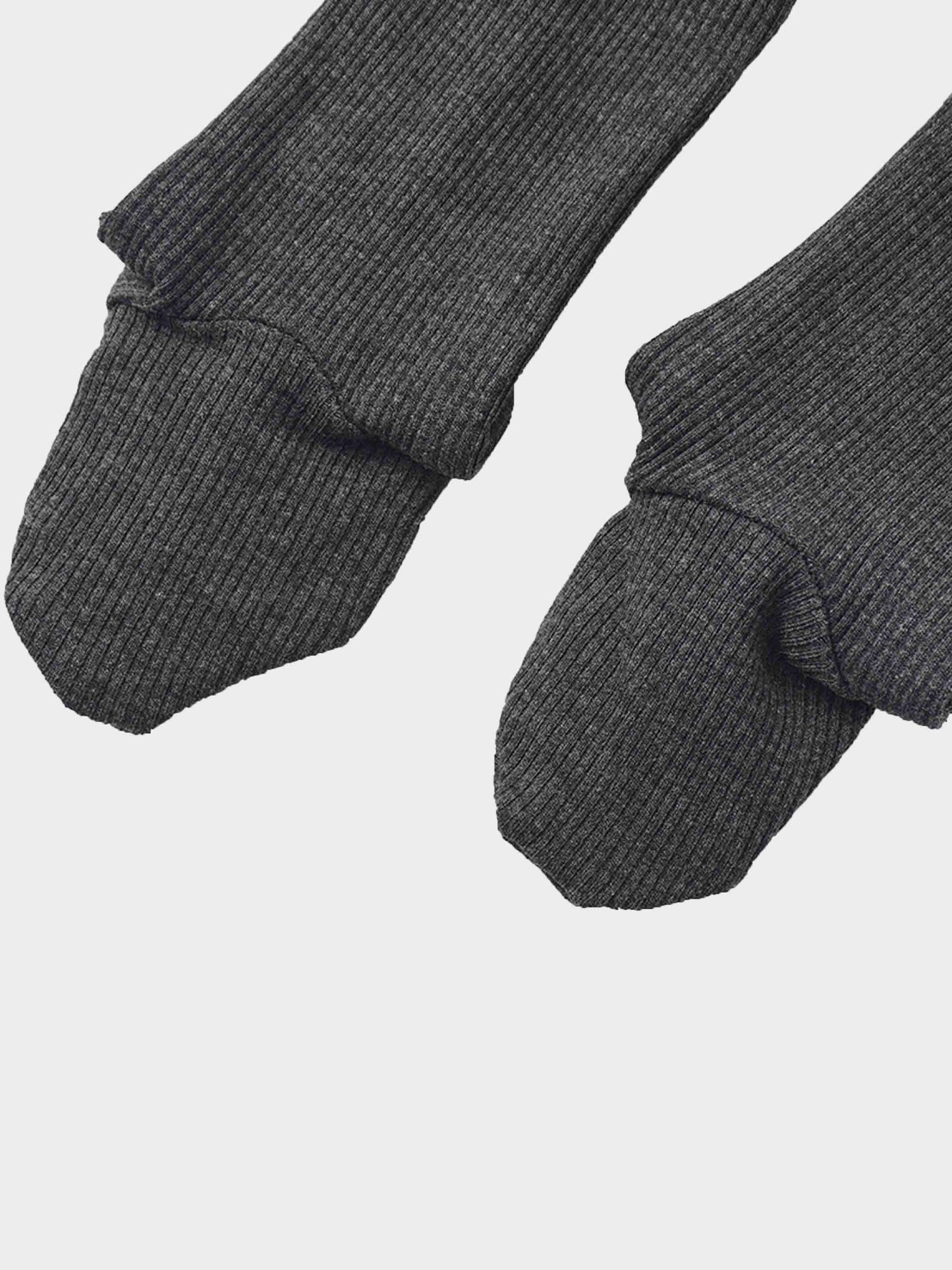 Mock Neck Stretchy - Heather Grey