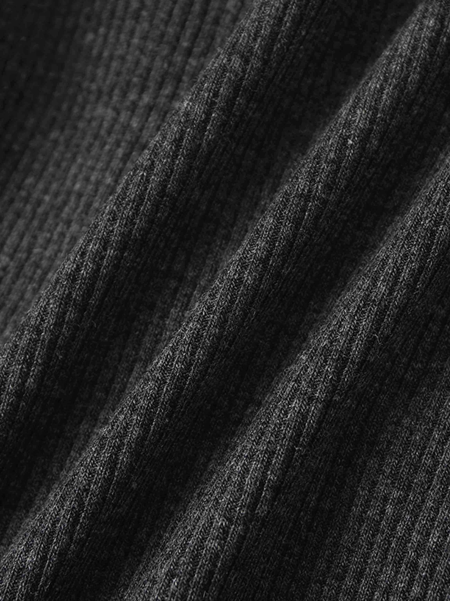 Mock Neck Stretchy - Heather Grey