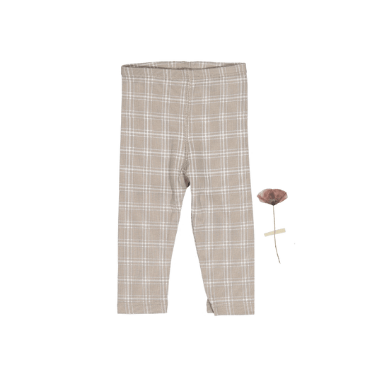 The Printed Legging -  Taupe Check