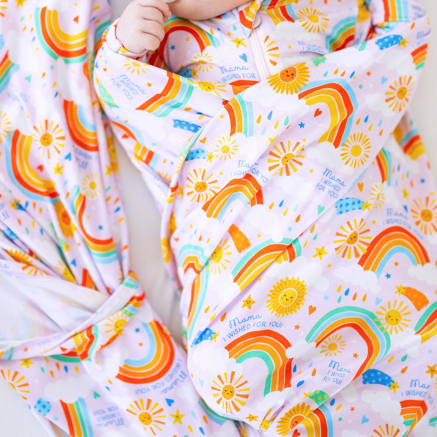 The Forever Swaddle Blanket | Here Comes the Sunshine (Pink)